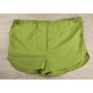 Happily Grey Junior's Nylon Shorts w/ Pockets Adjustable Waist Size S Green